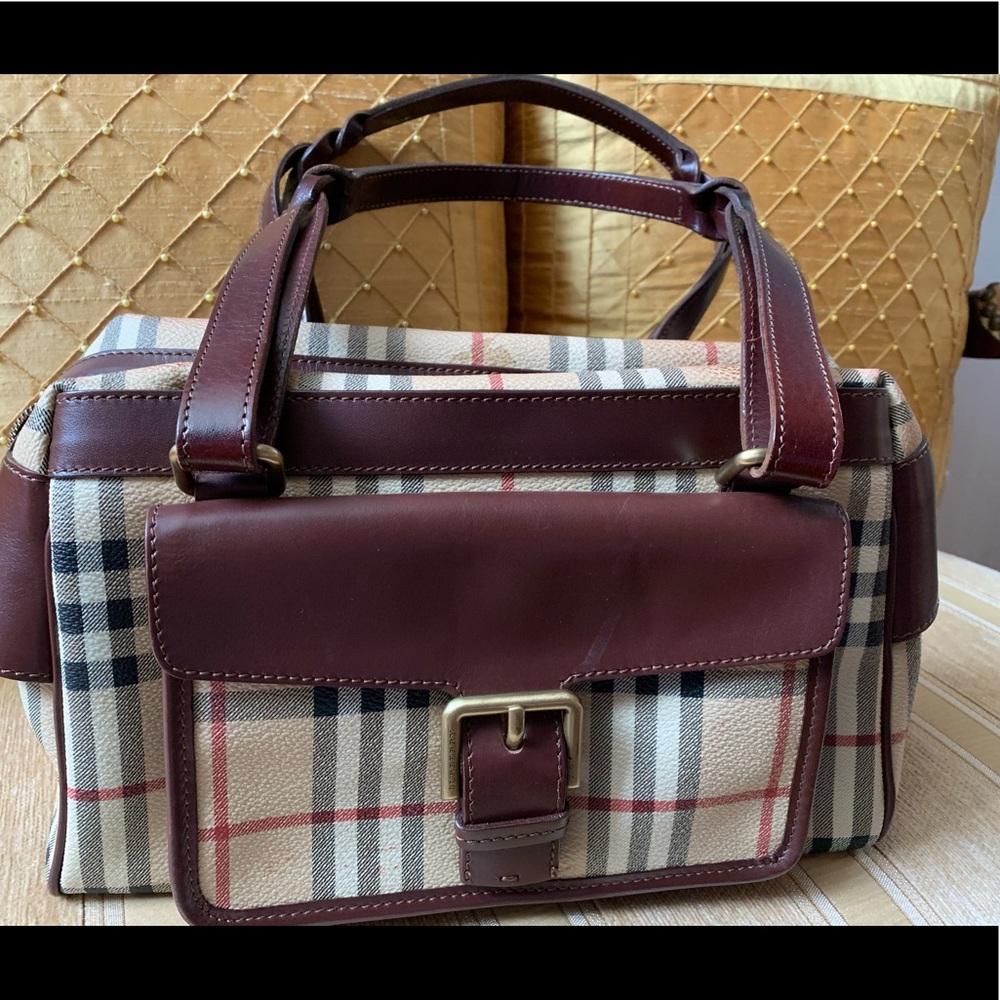 Burberry authentic haymarket shoulder bag